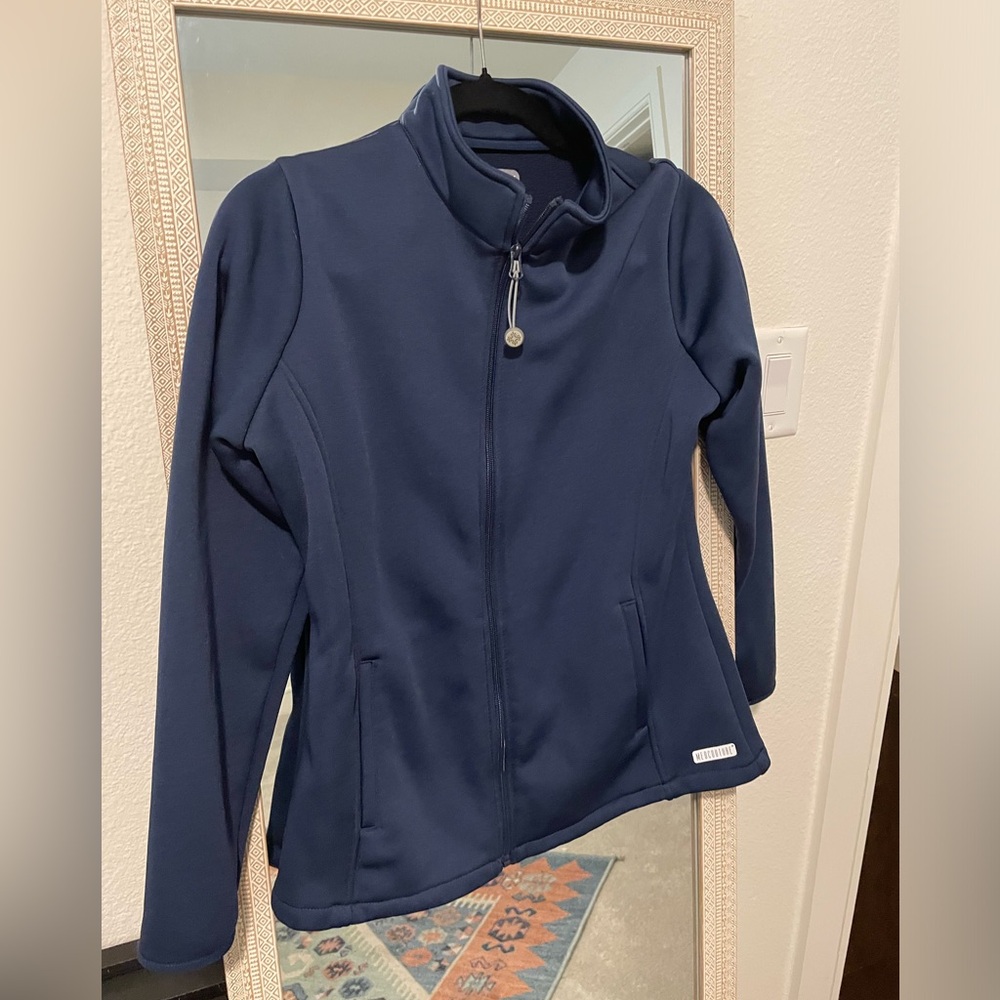 Small Medcouture navy zip up jacket